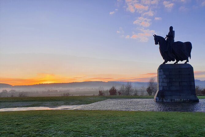 Bannockburn Battlefield Tour - Robert the Bruce Statue: your orientation stop on the battlefield