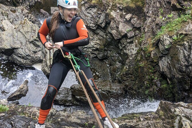Galloway Canyoning Adventure, Murrays Canyon half day - The Canyon Action: Abseils, Jumps, Slides, Swims, and Zipline