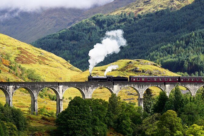 Glenfinnan Viaduct Glencoe and Fort William Tour from Edinburgh - Glencoe and Harry Potter filming stops: Dumbledore’s Grave, Hagrid’s Hut, and more
