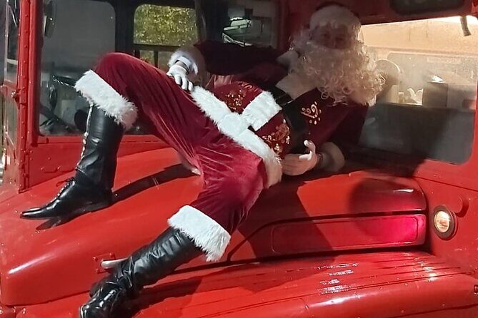 Red Bus Ride Along with Santa in Glasgow - Dinner on the bus: hot dog, wedges, or pasta plus garlic bread